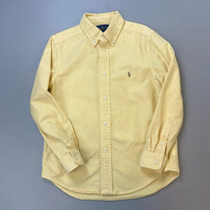 Ralph Lauren Shirt Boys 7 Yellow Button Down Cotton Buttery Preppy Country Club